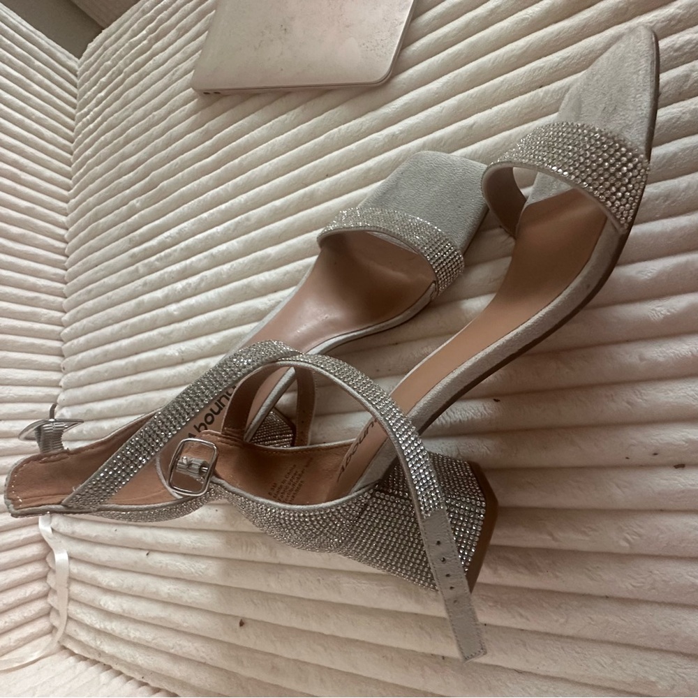 Abound Silver Rhinestone Block Heel Sandal - Picture 8 of 8